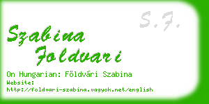 szabina foldvari business card