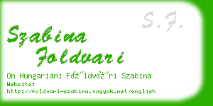 szabina foldvari business card